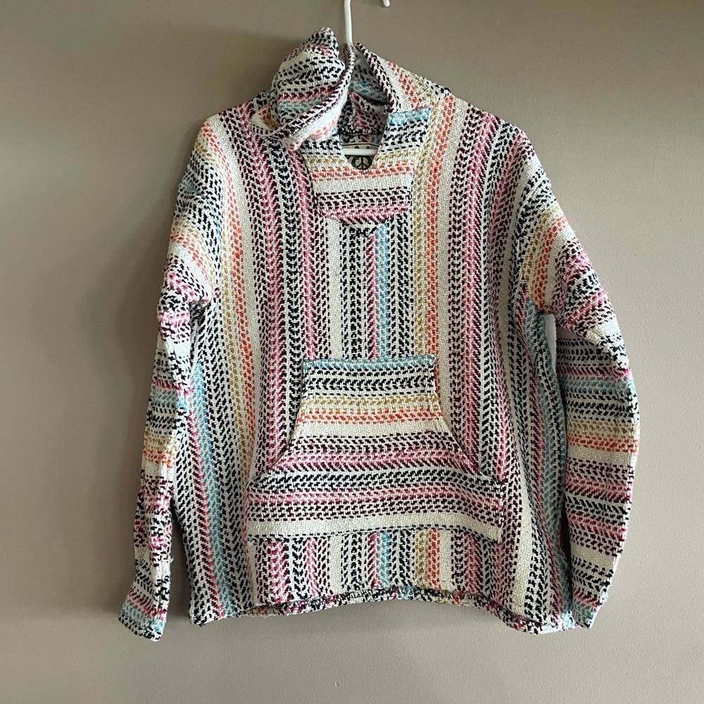 Multicolor Striped Women's Hoodie